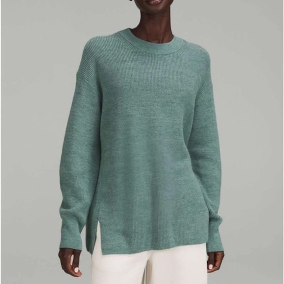 lululemon athletica Sweaters - Lululemon Merino Wool-Blend Ribbed Crewneck Sweater Size 0